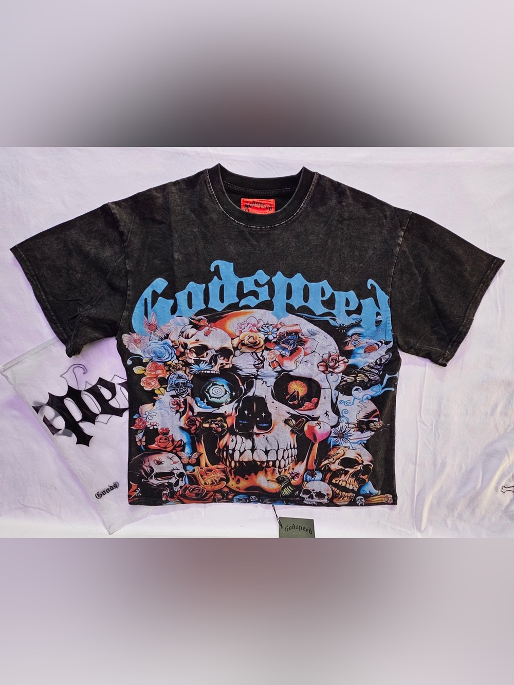 Godspeed Black Floral Skull Graphic Tee - Kids